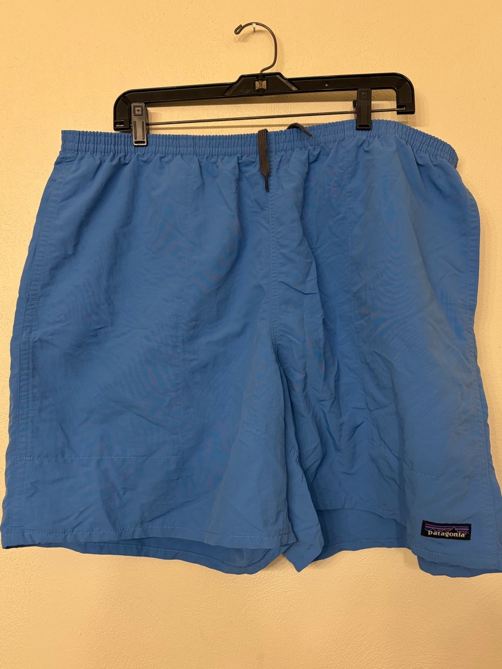 Patagonia Swim Shorts Trunks Mens 2XL Lined Nylon Drawstring Pockets Blue Light